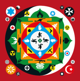 Poster-War-and-Peace-Mandala-Mood-Red